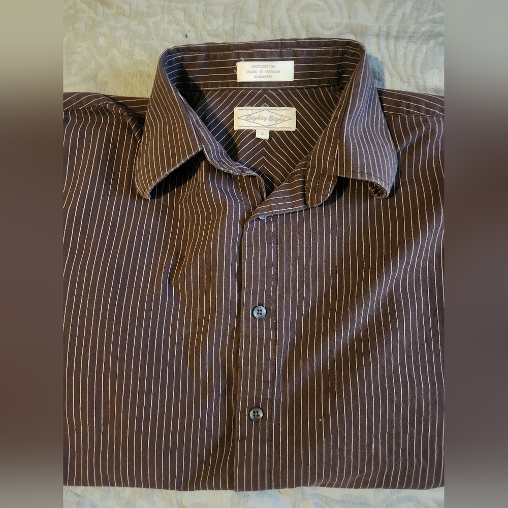 Eighty Eight Brown Casual Button Down Shirt
